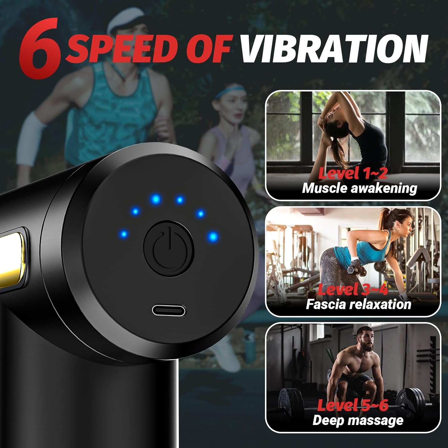 Portable Mini Muscle Massage Gun-Handheld Electric Deep Tissue Percussion Muscle Massager, Ultra Quiet Pain Relief Fascia Gun