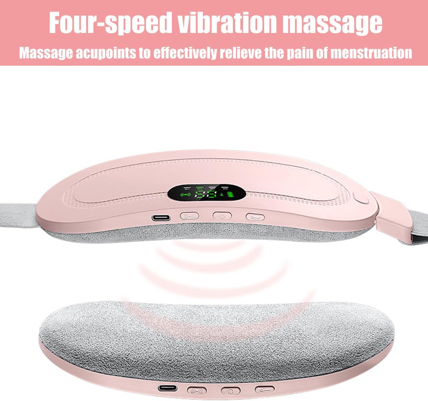 Electric Period Cramp Massager – Gentle Heating Pad for Quick Relief