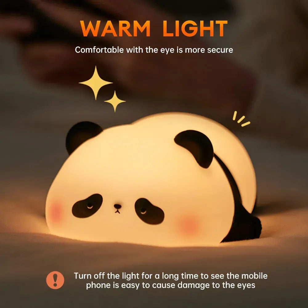 Cute Panda Silicone LED Lamp Light