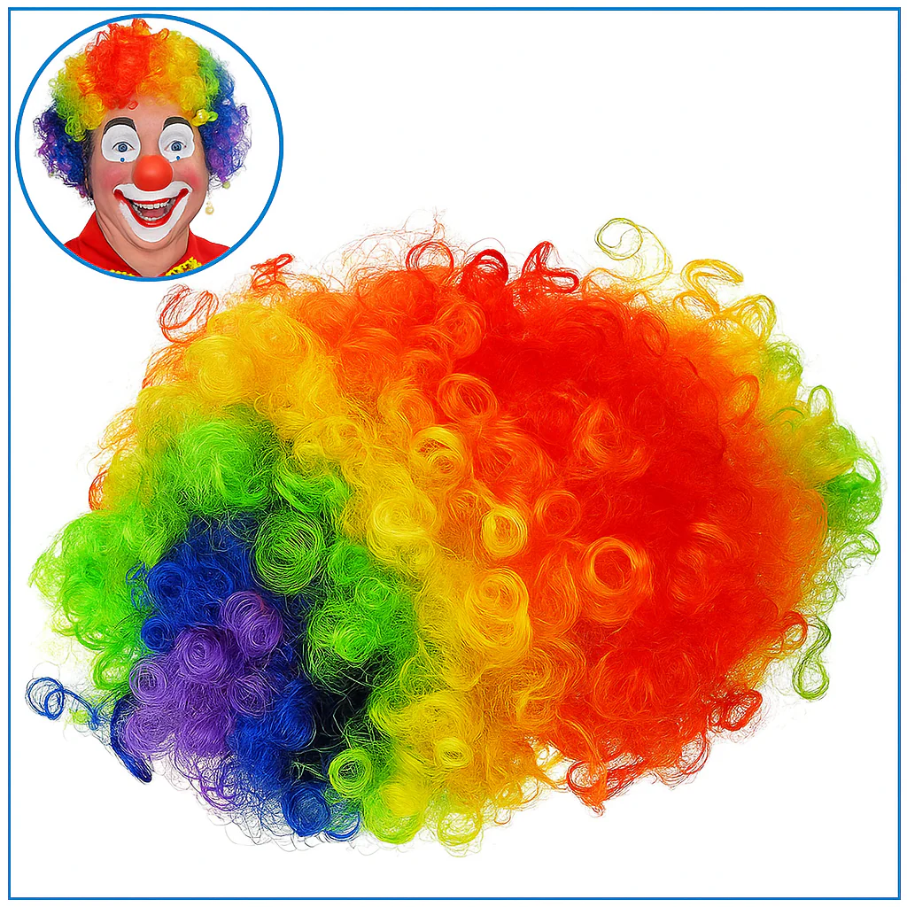 Colorful Curly Clown Wig – Funny Afro Costume Wig for Parties & Dress-Up