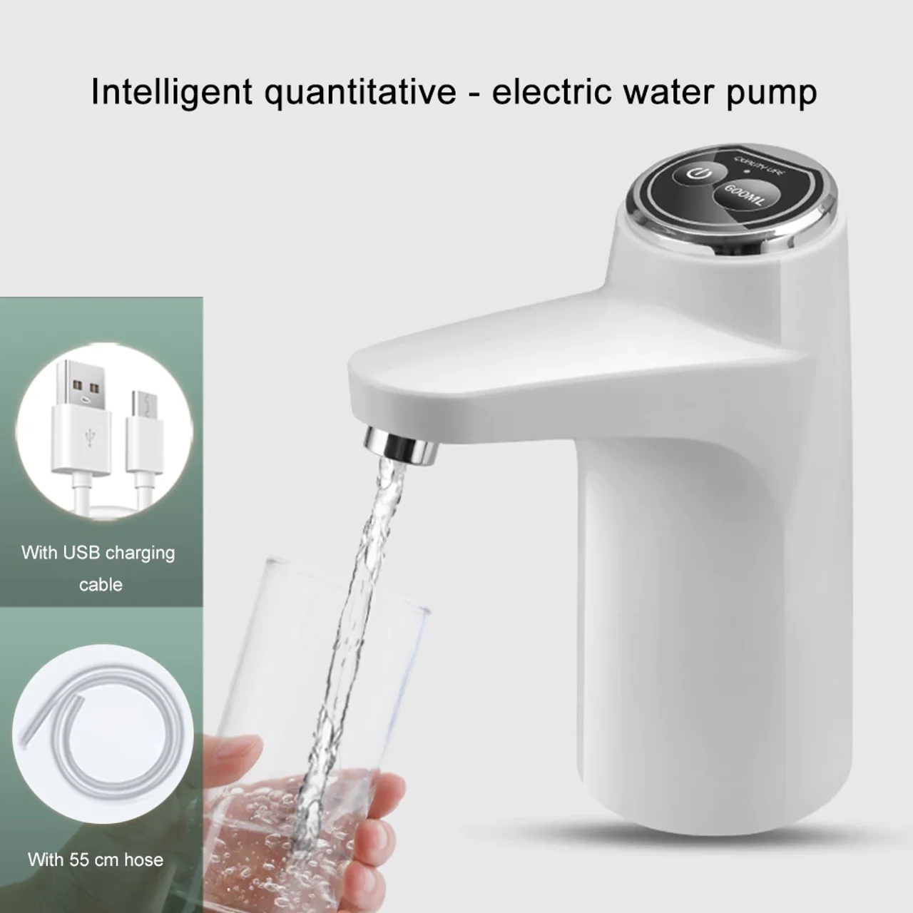 Touch Intelligent Automatic Water Dispenser – Rechargeable Electric Pump for Bottled Water