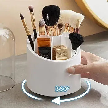 360 degree rotating makeup brush holder