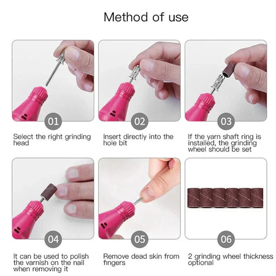 Professional Electric Nail File Drill Manicure Tool Pedicure Machine Set Kit AU