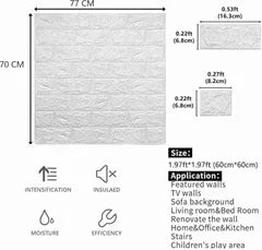 3D Brick Wall Sheets (Pack of 4)