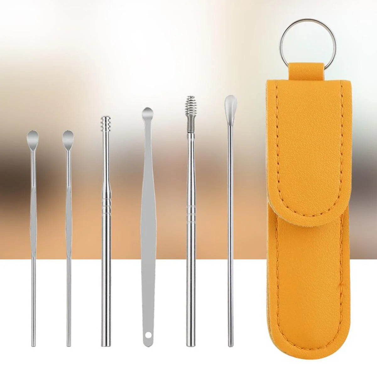 6 Pcs Ear Wax Cleaning Tool Pouch